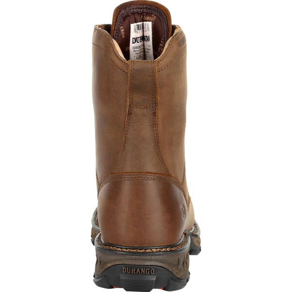 Durango Men's Waterproof Lacer Work Boot, 8 M, Steel Toe, 8 in H, Russet, DDB0267 - DDB0267