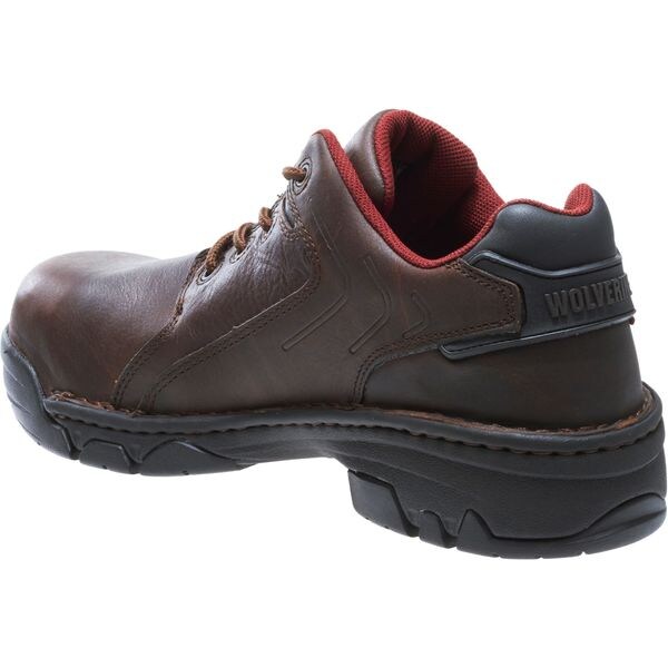 Wolverine Men's Oxford Shoe, Composite Toe, Leather Upper, Rubber Outsole, Lace Up, Brown, 7 1/2 EW - W02372