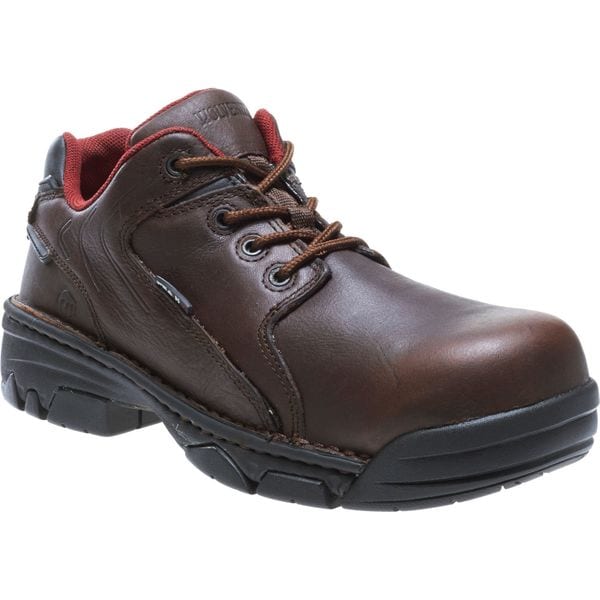 Wolverine Men's Oxford Shoe, Composite Toe, Leather Upper, Rubber Outsole, Lace Up, Brown, 7 1/2 EW - W02372