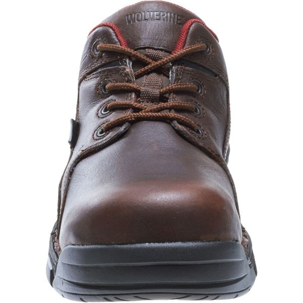 Wolverine Men's Oxford Shoe, Composite Toe, Leather Upper, Rubber Outsole, Lace Up, Brown, 7 1/2 EW - W02372