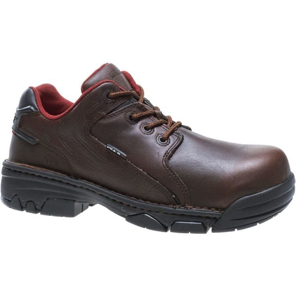 Wolverine Men's Oxford Shoe, Composite Toe, Leather Upper, Rubber Outsole, Lace Up, Brown, 7 1/2 EW - W02372