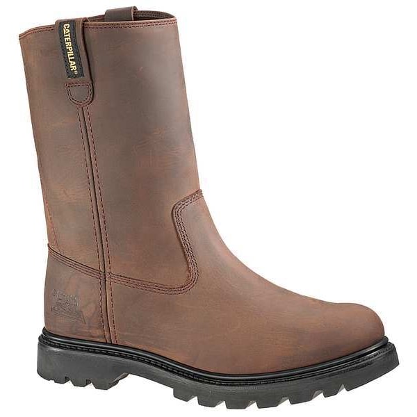 Cat Footwear Men's Work Boot, 13 W, Steel Toe, 11" H, Brown, P89516 - P89516
