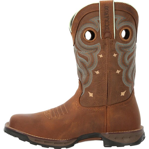 Durango Women's Waterproof Western Work Boot, 7.5 M, Steel Toe, 10 in H, Rugged Tan, DRD0416 - DRD0416