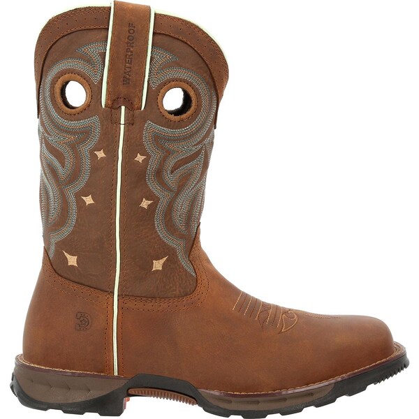 Durango Women's Waterproof Western Work Boot, 7.5 M, Steel Toe, 10 in H, Rugged Tan, DRD0416 - DRD0416