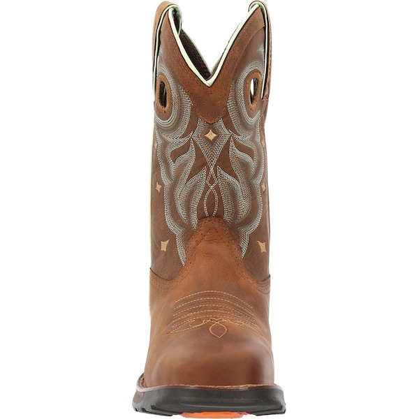 Durango Women's Waterproof Western Work Boot, 7.5 M, Steel Toe, 10 in H, Rugged Tan, DRD0416 - DRD0416