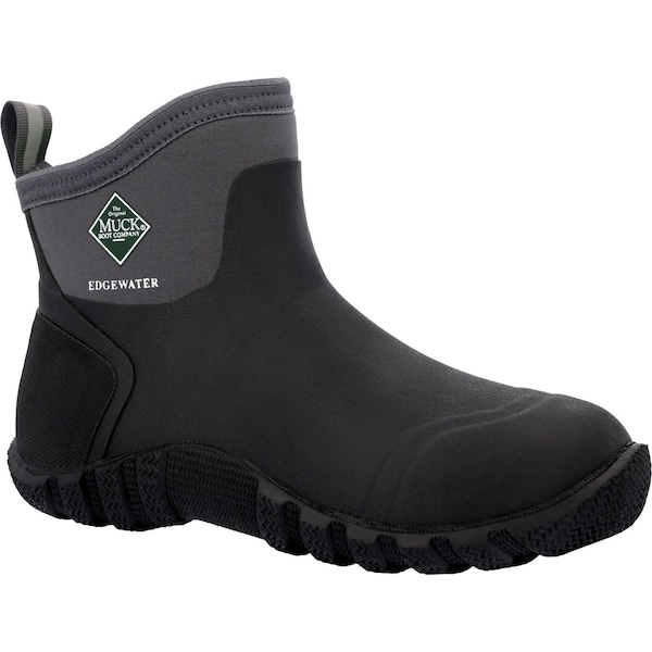 Muck Boot Co Men's Edgewater Classic Rubber Ankle Boot, Plain Toe, 6" Height, Black, 11 - ECA000   M  110
