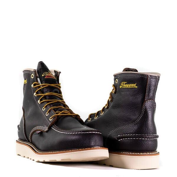 Thorogood Shoes Men's 6 in Steel Toe 6-Inch Work Boot, Brown, 10, D, 804-3600 - 804-3600 D 100