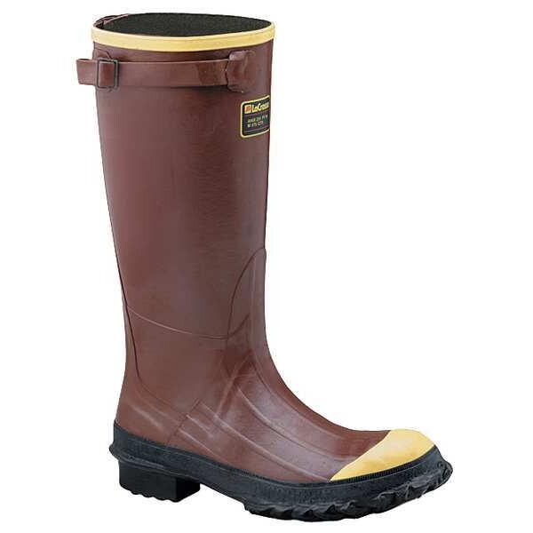 Lacrosse Men's Rubber Boots, 13 Steel Toe, 16" H, Rust, 223050 - 223050