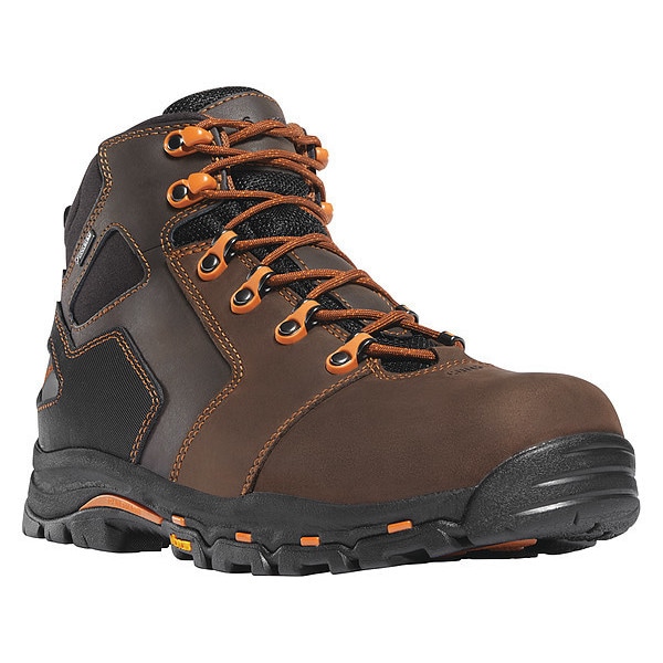Danner Men's 4 1/2 in Composite Toe Hiker Boot, Brown/Orange, 12, EE, 13860 - 13860-12EE