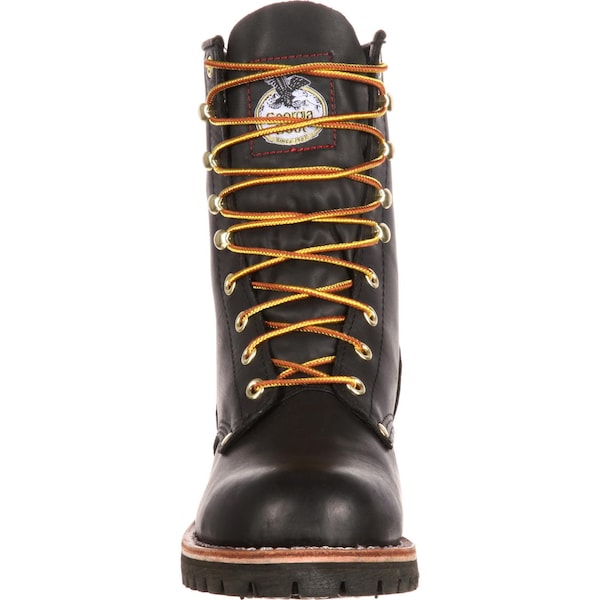 Georgia Boot Men's Logger Work Boot, 7.5 M, Leather, 8 in Height, Black - G8120