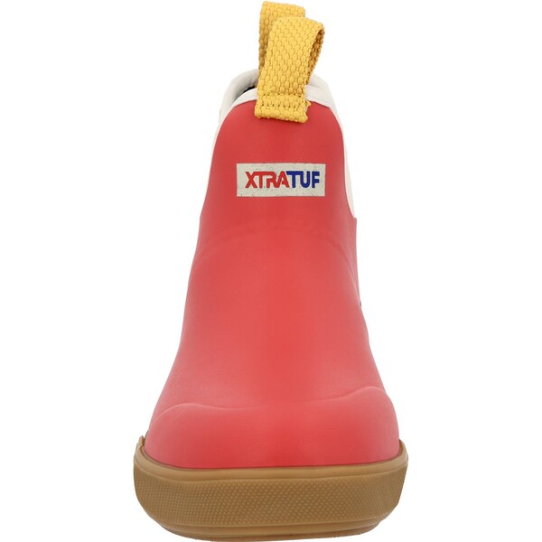Xtratuf Women's Ankle Deck Boot, 5 M, Leather, 6 in H, Vintage Coral - XWABV401