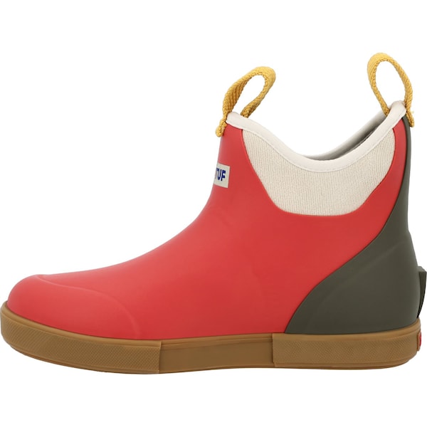 Xtratuf Women's Ankle Deck Boot, 5 M, Leather, 6 in H, Vintage Coral - XWABV401