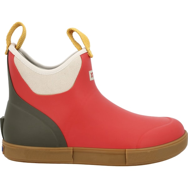 Xtratuf Women's Ankle Deck Boot, 5 M, Leather, 6 in H, Vintage Coral - XWABV401