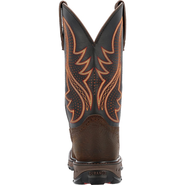 Durango Men's Western Work Boot, 10.5 M, Steel Toe, 11 in H, Tobacco Leaf/Black Eclipse, DDB0478 - DDB0478