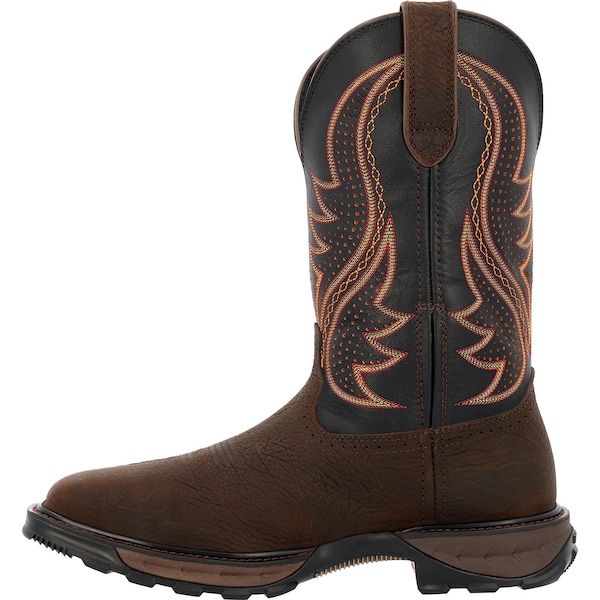 Durango Men's Western Work Boot, 10.5 M, Steel Toe, 11 in H, Tobacco Leaf/Black Eclipse, DDB0478 - DDB0478