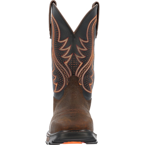 Durango Men's Western Work Boot, 10.5 M, Steel Toe, 11 in H, Tobacco Leaf/Black Eclipse, DDB0478 - DDB0478