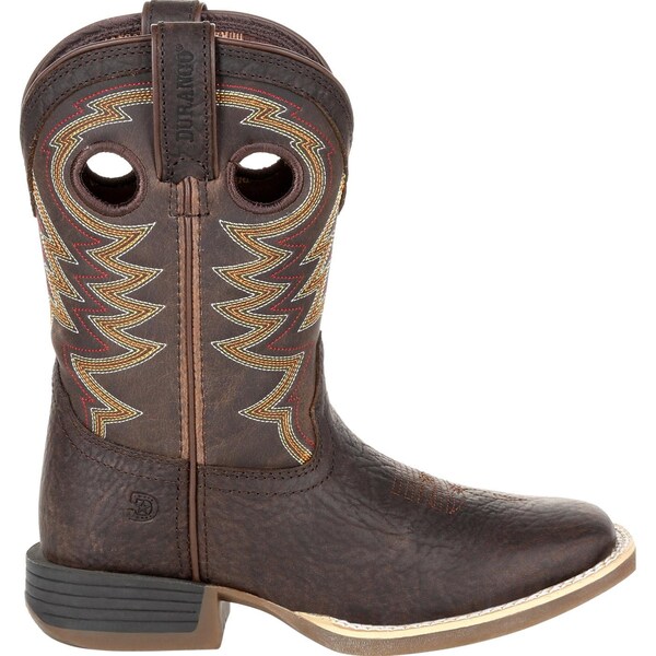 Durango Kids Western Boot, 10 M, Leather, 8 in H, Dark Bay - DBT0219C