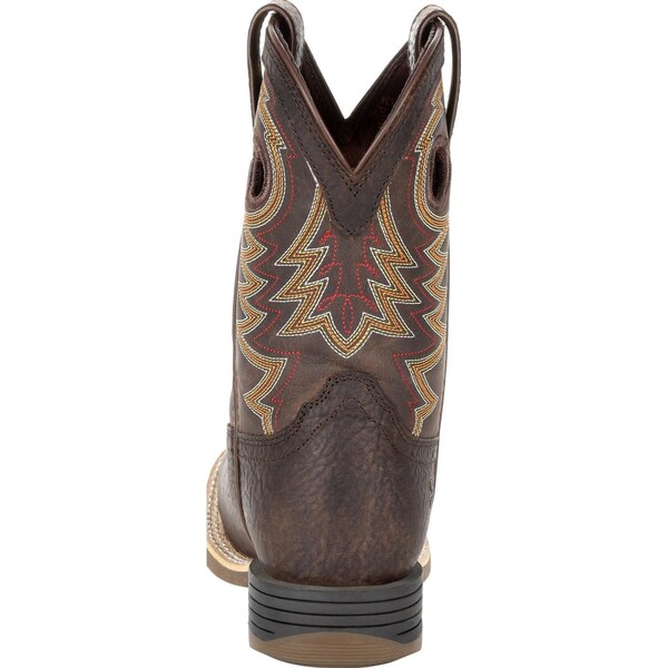 Durango Kids Western Boot, 10 M, Leather, 8 in H, Dark Bay - DBT0219C