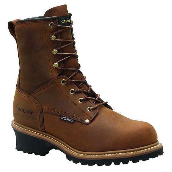 Carolina Shoe Men's Logger Boot, 14 EEEE, Steel Toe, 8 in H, Brown, CA5821 - CA5821