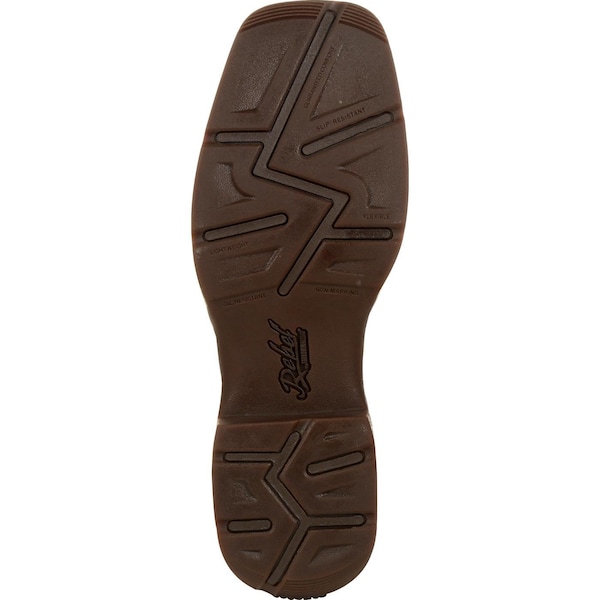 Durango Men's Western Boot, 10 M, Leather, 12 in H, Acorn - DDB0314