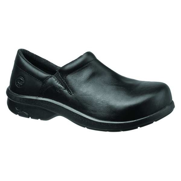 Timberland Pro Women's Loafer Shoe, Alloy Toe, Leather Upper, Polyurethane Outsole, Slip On, Black, 5 1/2 M - 87528