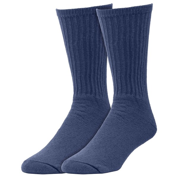 Railroad Sock Men's Crew Work Socks, Size 6-12 M, Navy, 3PK - 6034