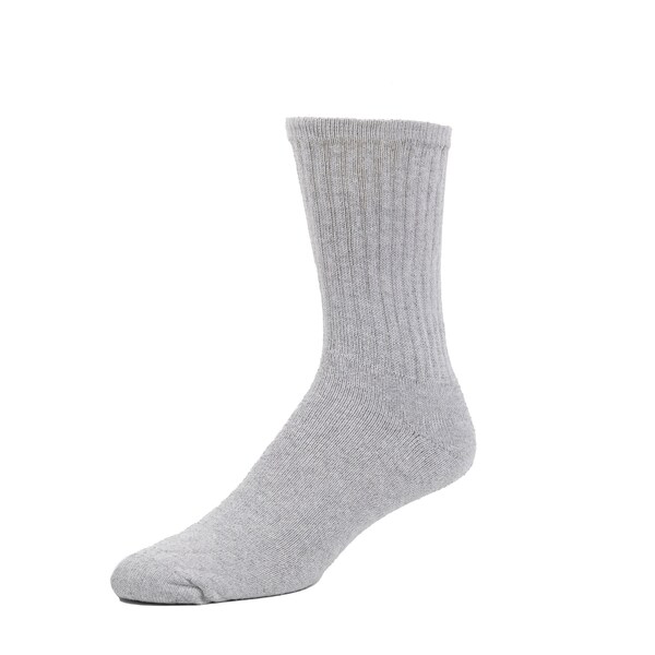Railroad Sock Men's Assorted Crew Socks, Size 6-12 M, Black/Grey, 6PK - 6091