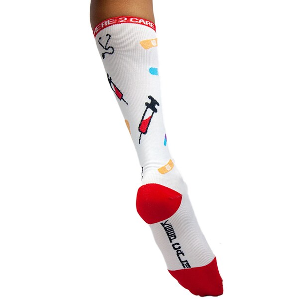 Zayaan Health Here 2 Care Compression Socks, White, PR - BLZH-CSHN-6W