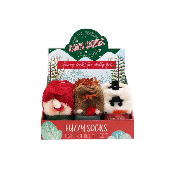 Cozy Cuties Cozy Cuties Unisex Fuzzy Socks Multicolored - X-SOCK2