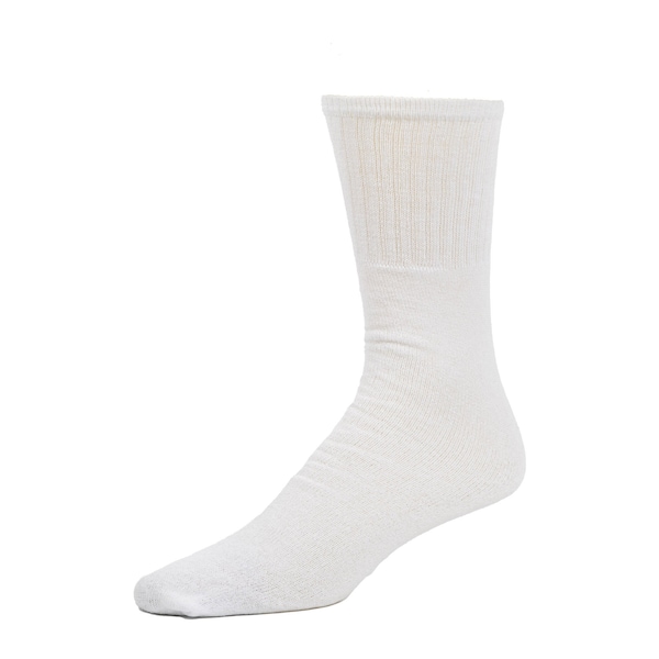 Railroad Sock White Tube Socks, Size 5-10 W/4-7.5 M, White, 6PK - 8020