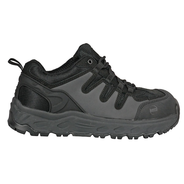 Hoss Boot Co Men's Oblique Aluminum Toe Work Shoe, Black, 10, 4E, 50138 - 50138