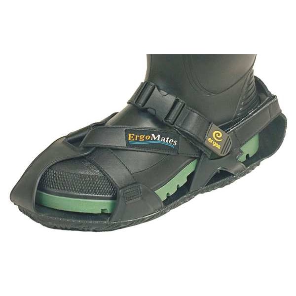 Ergomates Overshoes, PVC, EVA Foam, 4 in Height, Black, L - H20703B