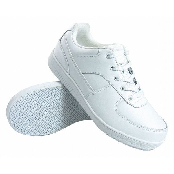 Genuine Grip Women's Women's Athletic Shoes, 6 W, Leather, White - 215-6W