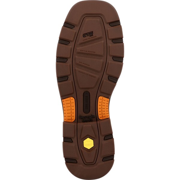 Georgia Boot Men's Waterproof Western Work Boot, 9 M, Steel Toe, 11 in H, Brown, GB00621 - GB00621