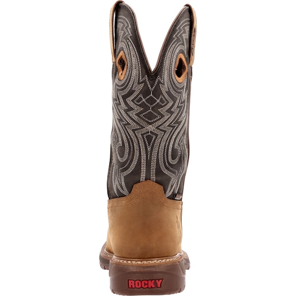 Rocky Original Ride FLX, Men's 11 in Composite Toe Western Work Boot, Brown, 10, W, RKW0391 - RKW0391