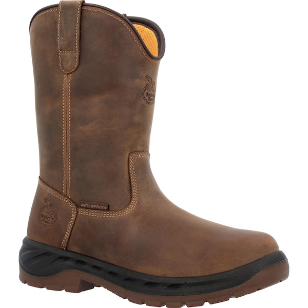 Georgia Boot OT, Waterproof Pull-On Work Boot, 10 M, 10 in Height, Brown - GB00523  M  100