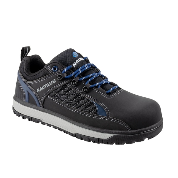 Nautilus Safety Footwear Men Aluminum Toe Size 8 URBAN AT, MENS PR, Black, Blue, 8, Medium - N1461-8M