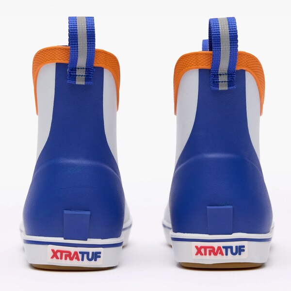 Xtratuf Youth Ankle Boot, Plain Toe Toe, 6 in Height, White Multi Blue, 12 - XKAB100C