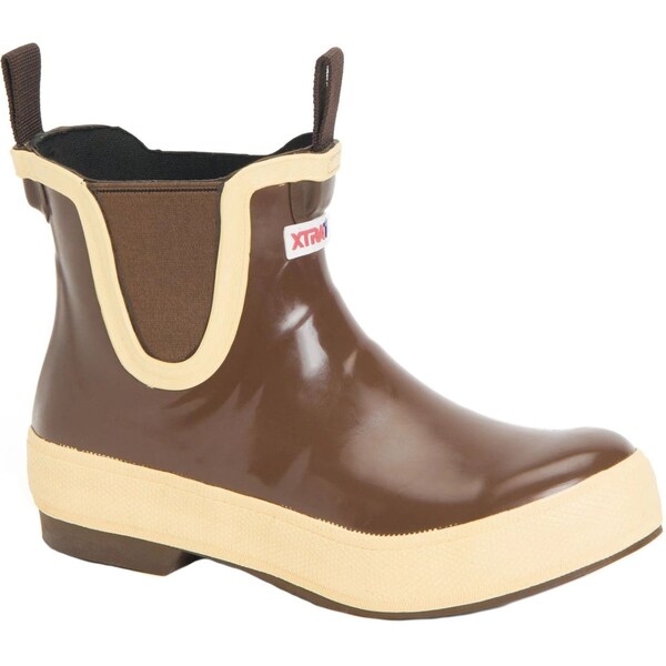 Xtratuf Women's Ankle Deck Boot, 11 M, Leather, 7 in H, Brown - LDBW900