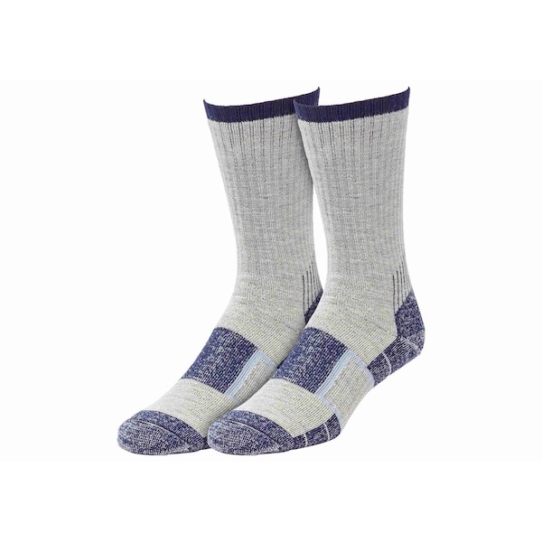 Railroad Sock Outdoor Merino Wool Crew Socks, Size 6-12 M, AssortedBlack/Grey/Grey/Navy/Grey, 2PK - OD 212 C