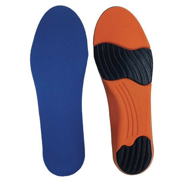 Impacto Insole, Fabric Cover, Polyurethane, Sorbothane, Orange/Blue, Men 6-1/2 to 7-1/2, Women 9 to 10 - ERINWRKC