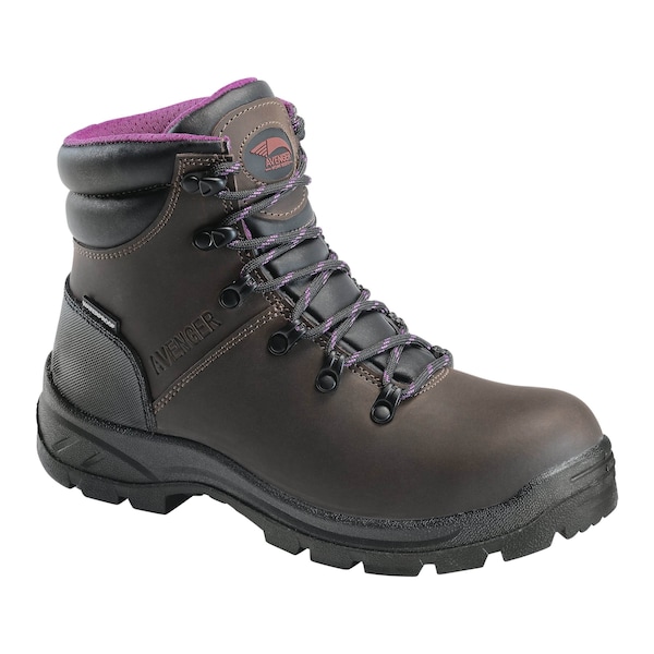 Avenger Safety Footwear Women's Soft Toe MID Work Boot, Brown, 8, Medium, A8675 - A8675-8M