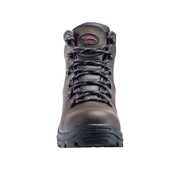 Avenger Safety Footwear Women's Soft Toe MID Work Boot, Brown, 8, Medium, A8675 - A8675-8M