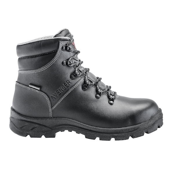 Avenger Safety Footwear Men's Steel Toe MID Work Boot, Black, 9.5, Medium, A8224 - A8224-9.5M