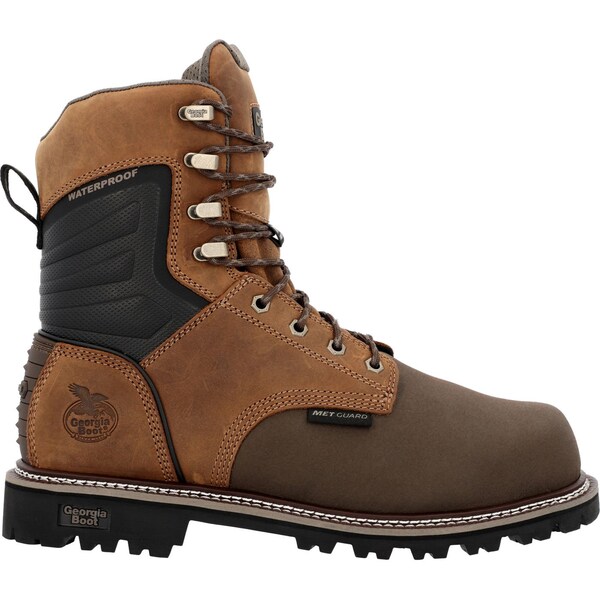 Georgia Boot Brute, Men's 8 in Composite Toe Work Boot, Brown, 11.5, W, GB00643 - GB00643