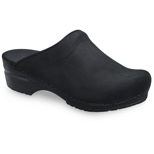Sanita SONJA Textured Oil Women's Open Back Clog in Black, Size 8.5-9, PR - 450247-002-40