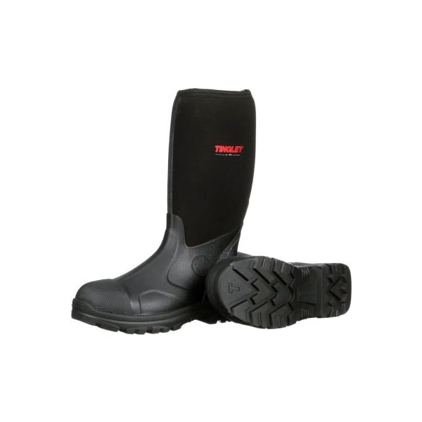 Tingley Tingley Badger Neoprene Boots, Plain Toe, Upper Rubber Sole, Steel Shank, 15"H, Blk, Size 14 - 87151.14