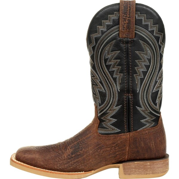 Durango Men's Western Boot, 10.5 M, Leather, 12 in H, Acorn/Black Onyx - DDB0292