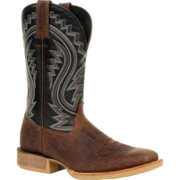 Durango Men's Western Boot, 10.5 M, Leather, 12 in H, Acorn/Black Onyx - DDB0292