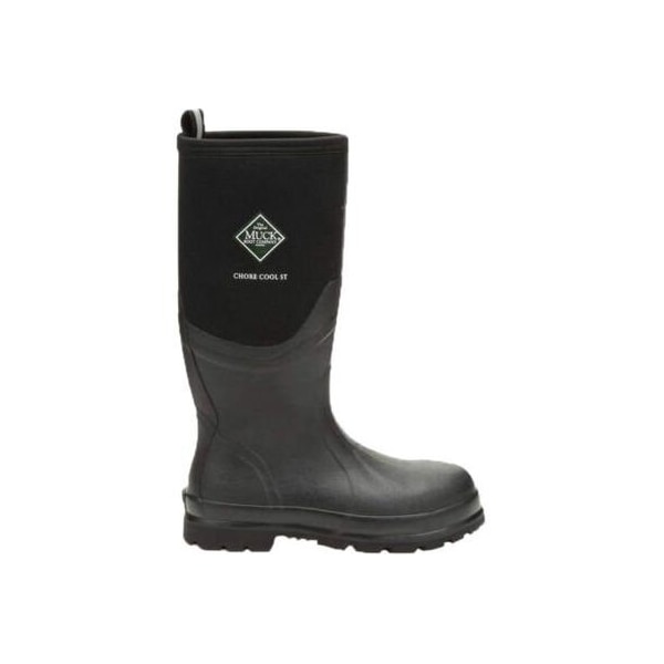Muck Boot Co Men's Chore Cool Tall Rubber Boot, Steel Toe, 16 in Height, Black, 12 - CSCT-000-BLK-120
